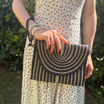 Gold Simli Siyah Clutch