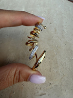 Gold Taş Detaylı Earcuff