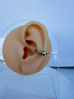 Gold Top Detaylı Silver Earcuff