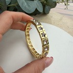 Gold Yıldız Taşlı Lastik Bilezik