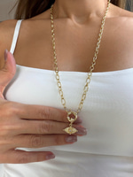 Göz Charm ‘lı Ataç Zincir Kolye