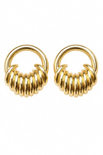 Halka Sarmallı Küpe (Gold)