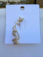 Kelebek Figür Uzun Earcuff
