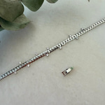Kenarları Taşlı Zincir Bileklik (17+2 cm)