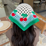 Kiraz Desenli Bandana