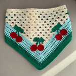 Kiraz Desenli Bandana