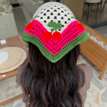 Kiraz Desenli Bandana