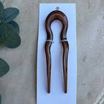 Kıvrımlı Büyük Saç Pini (Açık Kahve)