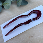 Kıvrımlı Büyük Saç Pini (Mürdüm)
