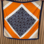 Lacivert Logolu Fular (70x70)
