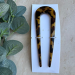 Leopar Desenli Büyük Saç Pini