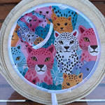 Leopar Desenli Yelpaze