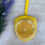 Limon Desenli Yelpaze