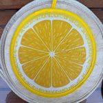 Limon Desenli Yelpaze