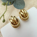 Mat Gold Halkalı Küpe