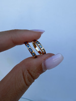 Mavi Taşlı RoseGold İkili Earcuff