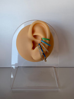 Mavi Yeşil Taşlı Earcuff