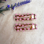 Mini Sakura Çiçekli Çıtçıt Toka Pembe (İkili)
