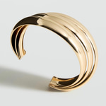 MNG Dalga Form Gold Kelepçe