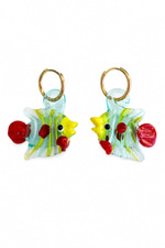 Murano Cam Balık Küpe
