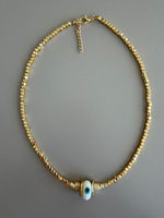 Nazar Boncuklu Gold Kolye (Tek Nazarlı)