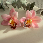 Orkide Küpe (Pembe)