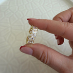 Oval Kesim Tamtur Yüzük GOLD