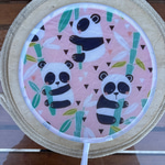 Panda Desenli Yelpaze