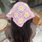 Papatya Desenli Bandana