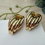 Parlak Gold Banana Küpe 