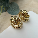 Parlak Gold Halkalı Küpe 