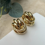 Parlak Gold Halkalı Küpe