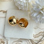 Parlak Top Küpe (Gold) -büyük boy