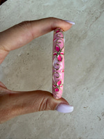 Pembe Koyu Pembe Çiçekli Mineli Kelepçe