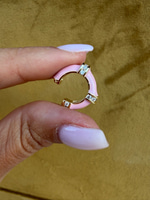 Pembe Mineli Gold Earcuff