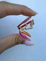 Renkli Mineli Damla Sallantılı Earcuff