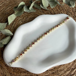 Renkli Üçgen Taşlı Tamtur Bileklik (17+2 cm)