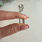 Sallantılı Yıldızlı Üçlü Küpe Seti -silver