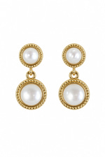 Sedef Sallantılı Gold Küpe