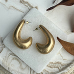 Sedefli Gold Rengi Modern Küpe 