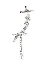 Şık Silver Uzun Earcuff