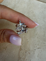 Silver Kelebek Çifti Taşlı Earcuff