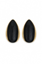 Siyah Sedefli Damla Küpe