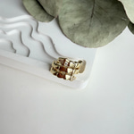 Taş Detaylı Gold Yılan Earcuff