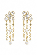 Taş Sallantılı Gold Küpe