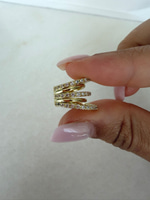 Taşlı Gold Zarif Earcuff