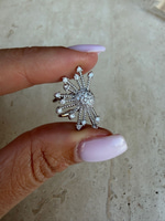 Taşlı Güneş Silver Earcuff