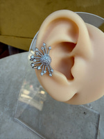 Taşlı Güneş Silver Earcuff