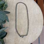 Taşlı Kilit Zincir Kolye (48 cm)