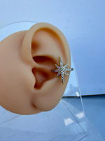 Taşlı Kutup Yıldızı Gold Earcuff